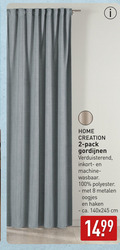 klik op dit plaatje voor een vergroting en voor vergelijkbare aanbiedingen gerelateerd aan ` gordijnen 2 8 100 home creation pack verduisterend machine wasbaar polyester metalen oogjes haken ca. cm `  gordijnen 2 8 100 home creation pack verduisterend machine wasbaar polyester metalen oogjes haken ca. cm