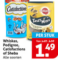 klik op dit plaatje voor een vergroting en voor vergelijkbare aanbiedingen gerelateerd aan ` delicieux catisfaction fresh pack pedigree tasty minis whiskas satisfaction sheba soorten stuk `  delicieux catisfaction fresh pack pedigree tasty minis whiskas satisfaction sheba soorten stuk