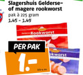 klik op dit plaatje voor een vergroting en voor vergelijkbare aanbiedingen gerelateerd aan ` rookworst 225 slagershuis gelderse pak kilo ` rookworst 225 slagershuis gelderse pak kilo