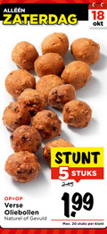 klik op dit plaatje voor een vergroting en voor vergelijkbare aanbiedingen gerelateerd aan ` oliebollen 5 18 20 zaterdag verse naturel gevuld stuks ` oliebollen 5 18 20 zaterdag verse naturel gevuld stuks