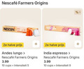 klik op dit plaatje voor een vergroting en voor vergelijkbare aanbiedingen gerelateerd aan ` koffiecups 5 9 10 farmers origins andes nescafe 2e halve lungo 3.99 cups intensiteit india espresso ` koffiecups 5 9 10 farmers origins andes nescafe 2e halve lungo 3.99 cups intensiteit india espresso