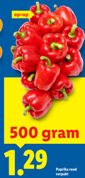 klik op dit plaatje voor een vergroting en voor vergelijkbare aanbiedingen gerelateerd aan ` paprika 500 rood verpakt ` paprika 500 rood verpakt