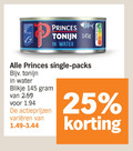 klik op dit plaatje voor een vergroting en voor vergelijkbare aanbiedingen gerelateerd aan ` tonijn in blik 25 princes water single blikje varieeren ` tonijn in blik 25 princes water single blikje varieeren