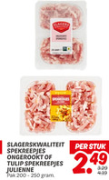 klik op dit plaatje voor een vergroting en voor vergelijkbare aanbiedingen gerelateerd aan ` 200 250 slagers slagerskwaliteit spekreepjes ongerookt tulip julienne pak stuk ` 200 250 slagers slagerskwaliteit spekreepjes ongerookt tulip julienne pak stuk