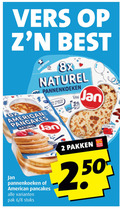 klik op dit plaatje voor een vergroting en voor vergelijkbare aanbiedingen gerelateerd aan ` 2 10 vers best 8x naturel pannenkoeken jan american pancakes nature pak 6 8 stuks pakken 50 ` 2 10 vers best 8x naturel pannenkoeken jan american pancakes nature pak 6 8 stuks pakken 50