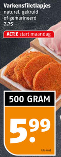 klik op dit plaatje voor een vergroting en voor vergelijkbare aanbiedingen gerelateerd aan ` 500 varkensfiletlapjes naturel gekruid gemarineerd start maandag kilo ` 500 varkensfiletlapjes naturel gekruid gemarineerd start maandag kilo