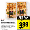 klik op dit plaatje voor een vergroting en voor vergelijkbare aanbiedingen gerelateerd aan ` 15 mini bladerdeeghapjes mix hapjes prei kaas ham kipragout zalm bolognese vulling pak stuks 3.99 ` 15 mini bladerdeeghapjes mix hapjes prei kaas ham kipragout zalm bolognese vulling pak stuks 3.99