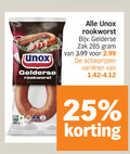 klik op dit plaatje voor een vergroting en voor vergelijkbare aanbiedingen gerelateerd aan ` rookworst 25 unox gelderse zak 3.99 varieeren ge ` rookworst 25 unox gelderse zak 3.99 varieeren ge