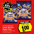 klik op dit plaatje voor een vergroting en voor vergelijkbare aanbiedingen gerelateerd aan ` 65 100 600 lamb weston ziggy fries seasoned diepvries naturel zak ` 65 100 600 lamb weston ziggy fries seasoned diepvries naturel zak