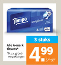 klik op dit plaatje voor een vergroting en voor vergelijkbare aanbiedingen gerelateerd aan ` 3 4 tempo merk tissues original no. zacht stuks ` 3 4 tempo merk tissues original no. zacht stuks