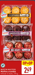 klik op dit plaatje voor een vergroting en voor vergelijkbare aanbiedingen gerelateerd aan ` 6 7 10 muffin masters custard crumble with chocolate chunks melting your topped cheesecake filling forest www red velvet people nature muffins inhoud stuks ` 6 7 10 muffin masters custard crumble with chocolate chunks melting your topped cheesecake filling forest www red velvet people nature muffins inhoud stuks