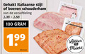klik op dit plaatje voor een vergroting en voor vergelijkbare aanbiedingen gerelateerd aan ` 100 gehakt italiaanse stijl boeren schouderham versafdeling kilo ` 100 gehakt italiaanse stijl boeren schouderham versafdeling kilo