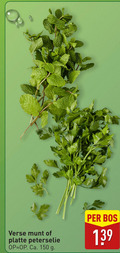 klik op dit plaatje voor een vergroting en voor vergelijkbare aanbiedingen gerelateerd aan ` verse kruiden 150 munt platte peterselie ca. bos ` verse kruiden 150 munt platte peterselie ca. bos