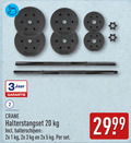 klik op dit plaatje voor een vergroting en voor vergelijkbare aanbiedingen gerelateerd aan ` halterset 1 2 3 5 20 3jaar crane halterschijven 2x ` halterset 1 2 3 5 20 3jaar crane halterschijven 2x