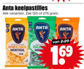klik op dit plaatje voor een vergroting en voor vergelijkbare aanbiedingen gerelateerd aan ` 8 120 anta keelpastilles zak am menthol 16 ` 8 120 anta keelpastilles zak am menthol 16