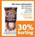 klik op dit plaatje voor een vergroting en voor vergelijkbare aanbiedingen gerelateerd aan ` rookworst 30 unox rookworsten gelderse zak 3.99 varieeren ge ` rookworst 30 unox rookworsten gelderse zak 3.99 varieeren ge