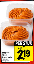 klik op dit plaatje voor een vergroting en voor vergelijkbare aanbiedingen gerelateerd aan ` filet americain 150 219 slagers naturel stuk ` filet americain 150 219 slagers naturel stuk
