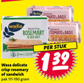 klik op dit plaatje voor een vergroting en voor vergelijkbare aanbiedingen gerelateerd aan ` asa sandwich basil wasa delicate crisp rosemary tomato pak sea salt stuk ` asa sandwich basil wasa delicate crisp rosemary tomato pak sea salt stuk