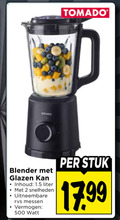 klik op dit plaatje voor een vergroting en voor vergelijkbare aanbiedingen gerelateerd aan ` 2 500 tomado blender glazen inhoud liter snelheden uitneembare rvs messen vermogen watt stuk ` 2 500 tomado blender glazen inhoud liter snelheden uitneembare rvs messen vermogen watt stuk