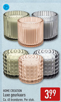 klik op dit plaatje voor een vergroting en voor vergelijkbare aanbiedingen gerelateerd aan ` 45 home creation luxe geurkaars ca. branduren stuk ` 45 home creation luxe geurkaars ca. branduren stuk