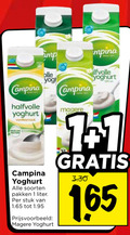klik op dit plaatje voor een vergroting en voor vergelijkbare aanbiedingen gerelateerd aan ` 1 mp volle yoghurt campina halfvolle soorten pakken liter stuk 65 ` 1 mp volle yoghurt campina halfvolle soorten pakken liter stuk 65