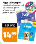 klik op dit plaatje voor een vergroting en voor vergelijkbare aanbiedingen gerelateerd aan ` 24 32 40 9400 page toiletpapier schoon rol kussenzacht puur 5 munten supermarkten pak ` 24 32 40 9400 page toiletpapier schoon rol kussenzacht puur 5 munten supermarkten pak