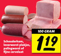 klik op dit plaatje voor een vergroting en voor vergelijkbare aanbiedingen gerelateerd aan ` 100 schouderham leverworst plakjes palingworst fijne cervelaat ` 100 schouderham leverworst plakjes palingworst fijne cervelaat