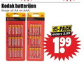 klik op dit plaatje voor een vergroting en voor vergelijkbare aanbiedingen gerelateerd aan ` 15 kodak batterijen aa aaa year pack elders 3.99 19 ` 15 kodak batterijen aa aaa year pack elders 3.99 19