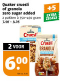 klik op dit plaatje voor een vergroting en voor vergelijkbare aanbiedingen gerelateerd aan ` 2 600 quaker cruesli granola zero sugar added pakken 5 zegels chocolate kilo v.a. ` 2 600 quaker cruesli granola zero sugar added pakken 5 zegels chocolate kilo v.a.