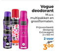 klik op dit plaatje voor een vergroting en voor vergelijkbare aanbiedingen gerelateerd aan ` 2 150 300 vogue deodorant multipakken grootformaten deospray extravagant ml ` 2 150 300 vogue deodorant multipakken grootformaten deospray extravagant ml