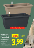 klik op dit plaatje voor een vergroting en voor vergelijkbare aanbiedingen gerelateerd aan ` plantenbak 40 19 5 17 cm parkside waterpeil indicatie instelbare watervoorziening 3.99 ` plantenbak 40 19 5 17 cm parkside waterpeil indicatie instelbare watervoorziening 3.99