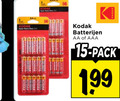 klik op dit plaatje voor een vergroting en voor vergelijkbare aanbiedingen gerelateerd aan ` batterijen 15 kodak aa aaa pack ` batterijen 15 kodak aa aaa pack
