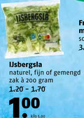klik op dit plaatje voor een vergroting en voor vergelijkbare aanbiedingen gerelateerd aan ` ijsbergsla 100 200 naturel fijn gemengd zak kilo ` ijsbergsla 100 200 naturel fijn gemengd zak kilo