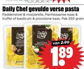 klik op dit plaatje voor een vergroting en voor vergelijkbare aanbiedingen gerelateerd aan ` pasta 250 daily chef gevulde verse paddenstoel mozzarella parmezaanse kaas truffel basilicum provolone pak ` pasta 250 daily chef gevulde verse paddenstoel mozzarella parmezaanse kaas truffel basilicum provolone pak