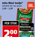 klik op dit plaatje voor een vergroting en voor vergelijkbare aanbiedingen gerelateerd aan ` tonijn in blik 200 john west zak stuk twist protein tonijnmoot eiwit ` tonijn in blik 200 john west zak stuk twist protein tonijnmoot eiwit