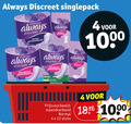 klik op dit plaatje voor een vergroting en voor vergelijkbare aanbiedingen gerelateerd aan ` maandverband 4 12 1000 always discreet singlepack bescherming normal stuks ` maandverband 4 12 1000 always discreet singlepack bescherming normal stuks