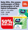klik op dit plaatje voor een vergroting en voor vergelijkbare aanbiedingen gerelateerd aan ` toiletpapier keukenpapier 50 nalys blitz power vochtvangers wish soft pak rollen mega pack ` toiletpapier keukenpapier 50 nalys blitz power vochtvangers wish soft pak rollen mega pack