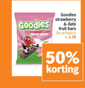 klik op dit plaatje voor een vergroting en voor vergelijkbare aanbiedingen gerelateerd aan ` babyvoeding 5 50 96 pack goodies strawberry date fruit bars actieprijs ` babyvoeding 5 50 96 pack goodies strawberry date fruit bars actieprijs