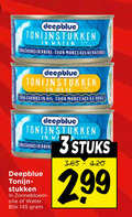 klik op dit plaatje voor een vergroting en voor vergelijkbare aanbiedingen gerelateerd aan ` tonijn in blik 3 deepblue tonijnstukken water brine thon morceaux naturel olie tina chunks oil huile wa stukken zonnebloemolie stuks ` tonijn in blik 3 deepblue tonijnstukken water brine thon morceaux naturel olie tina chunks oil huile wa stukken zonnebloemolie stuks