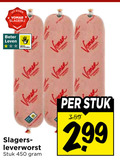 klik op dit plaatje voor een vergroting en voor vergelijkbare aanbiedingen gerelateerd aan ` leverworst 450 slagerij beter leven slagers stuk ` leverworst 450 slagerij beter leven slagers stuk