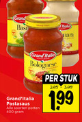 klik op dit plaatje voor een vergroting en voor vergelijkbare aanbiedingen gerelateerd aan ` pastasaus 400 grand basis italia nara bolognese soorten potten stuk 3.99 ` pastasaus 400 grand basis italia nara bolognese soorten potten stuk 3.99