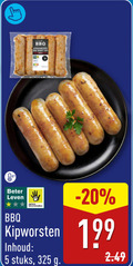 klik op dit plaatje voor een vergroting en voor vergelijkbare aanbiedingen gerelateerd aan ` 5 bbq gemarineerde worst kip beter leven dieren bescherming inhoud stuks ` 5 bbq gemarineerde worst kip beter leven dieren bescherming inhoud stuks