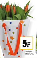 klik op dit plaatje voor een vergroting en voor vergelijkbare aanbiedingen gerelateerd aan ` tulpen 5 13 koningsdag tas stelen bos ` tulpen 5 13 koningsdag tas stelen bos