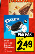 klik op dit plaatje voor een vergroting en voor vergelijkbare aanbiedingen gerelateerd aan ` 3 toblerone 3x oreo diepvries ijs pak stuks ice ` 3 toblerone 3x oreo diepvries ijs pak stuks ice