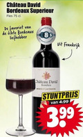 klik op dit plaatje voor een vergroting en voor vergelijkbare aanbiedingen gerelateerd aan ` rode wijn david bordeaux superieur fles favoriet liefhebber hamers vit frankrijk beaulieu 3.99 ` rode wijn david bordeaux superieur fles favoriet liefhebber hamers vit frankrijk beaulieu 3.99