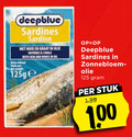 klik op dit plaatje voor een vergroting en voor vergelijkbare aanbiedingen gerelateerd aan ` sardientjes deepblue sardines huid graat olie with skin and bones zonnebloemolie stuk 1 00 ` sardientjes deepblue sardines huid graat olie with skin and bones zonnebloemolie stuk 1 00