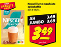 klik op dit plaatje voor een vergroting en voor vergelijkbare aanbiedingen gerelateerd aan ` oploskoffie 8 11 nescafe latte macchiato pak stuks jumbo stuk ` oploskoffie 8 11 nescafe latte macchiato pak stuks jumbo stuk
