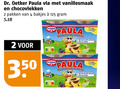 klik op dit plaatje voor een vergroting en voor vergelijkbare aanbiedingen gerelateerd aan ` kindertoetjes 2 4 50 350 dr. oetker paula vla vanillesmaak chocovlekken pakken bakjes dr ` kindertoetjes 2 4 50 350 dr. oetker paula vla vanillesmaak chocovlekken pakken bakjes dr