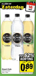 klik op dit plaatje voor een vergroting en voor vergelijkbare aanbiedingen gerelateerd aan ` frisdrank 1 12 16 zaterdag royal club witter lemon tonic ginger classic soorten fles liter flessen ` frisdrank 1 12 16 zaterdag royal club witter lemon tonic ginger classic soorten fles liter flessen