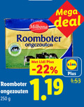 klik op dit plaatje voor een vergroting en voor vergelijkbare aanbiedingen gerelateerd aan ` 250 mega deal milbona roomboter ongezouten ` 250 mega deal milbona roomboter ongezouten